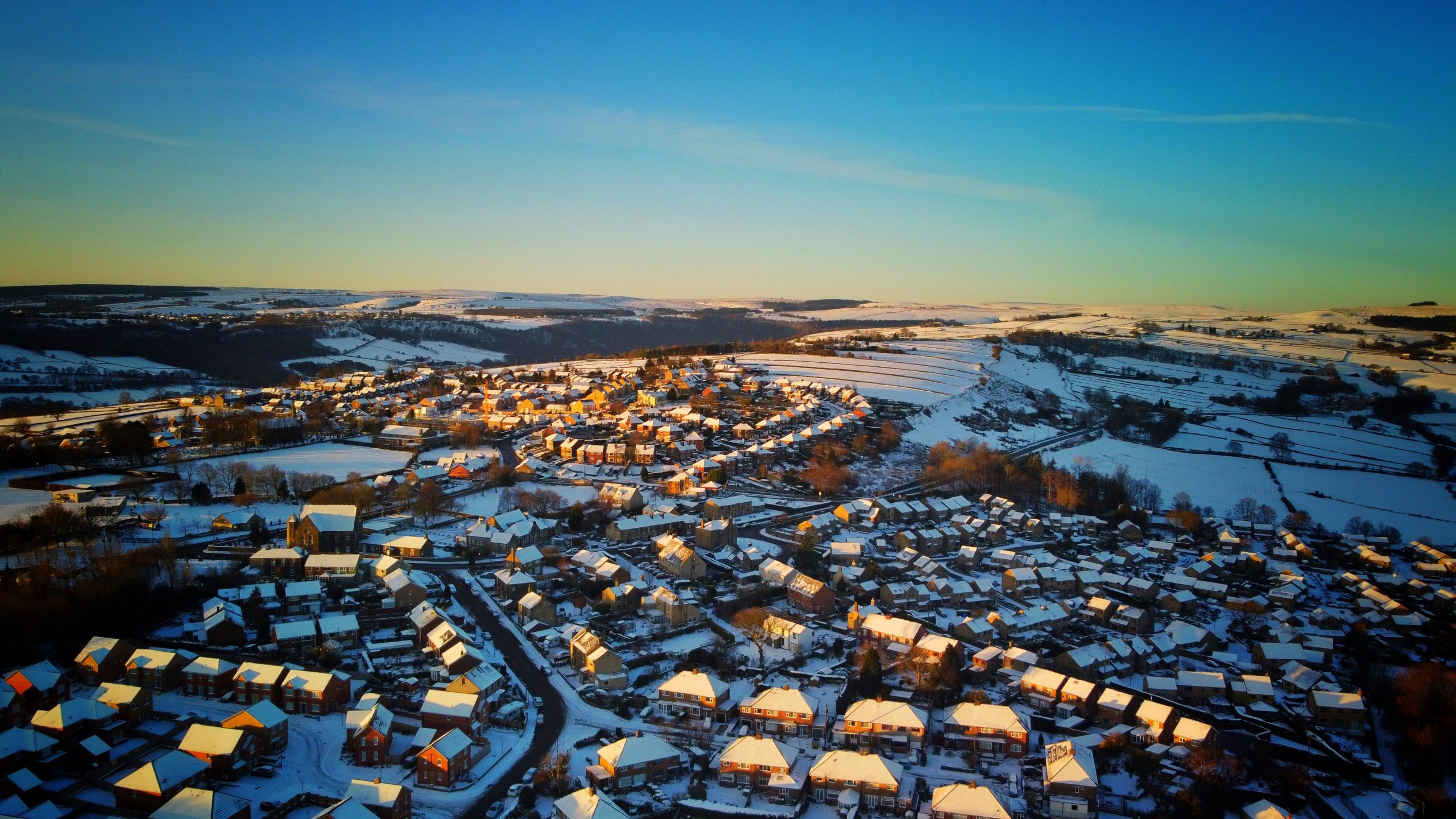 Snowy Hilltop Village